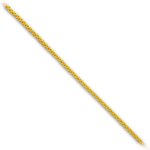 18K Gold Overlay Over Copper compact rope link beading extender chain manufactured for wholesale jewelry production and bulk supply use