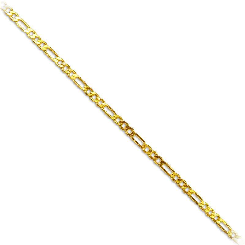 18K Gold Overlay Over Copper alternating link beading extender chain created for wholesale jewelry manufacturing and bulk assembly use