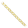 High-quality 18K Gold Overlay Over Copper oval link jewelry chain with polished finish, suitable for wholesale jewelry manufacturing, bulk supply, and professional production applications