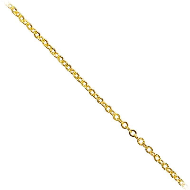 Fine 18K Gold Overlay Over Copper oval link jewelry chain with polished finish, designed for wholesale jewelry manufacturing, bulk production, and professional jewelry making applications