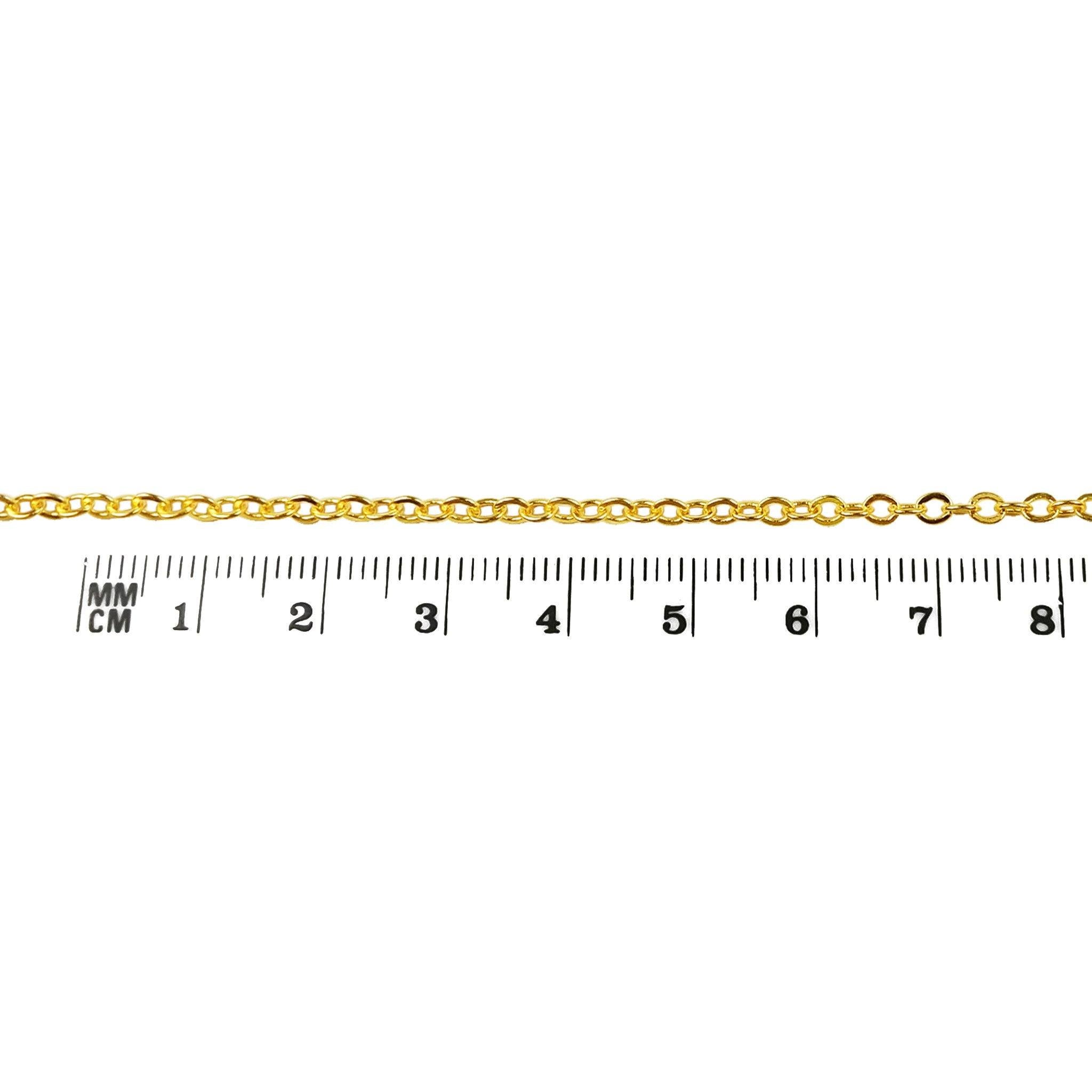 Fine 18K Gold Overlay Over Copper oval link jewelry chain with polished finish, designed for wholesale jewelry manufacturing, bulk production, and professional jewelry making applications