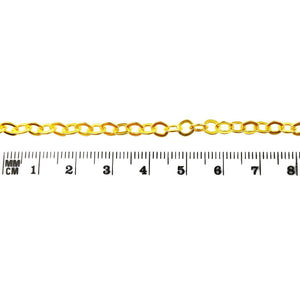Classic oval link 18K Gold Overlay Over Copper jewelry chain with polished finish, designed for wholesale jewelry manufacturing, bulk production, and professional design use