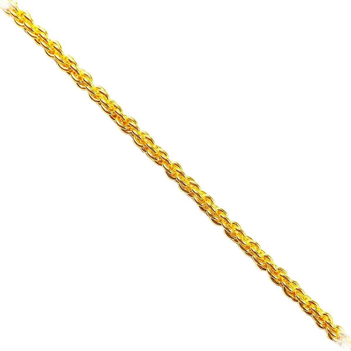 Fine rope style 18K Gold Overlay Over Copper jewelry chain with polished finish and tightly twisted links, designed for wholesale jewelry manufacturing and bulk production use