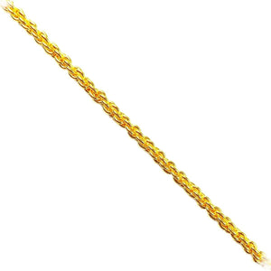 Fine rope style 18K Gold Overlay Over Copper jewelry chain with polished finish and tightly twisted links, designed for wholesale jewelry manufacturing and bulk production use