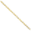 Heart shape link 18K Gold Overlay Over Copper jewelry chain with polished finish, designed for wholesale jewelry manufacturing, bulk production, and decorative jewelry applications