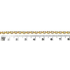 Alternating heart and oval link 18K Gold Overlay Over Copper jewelry chain with polished finish, designed for wholesale jewelry manufacturing and bulk decorative jewelry production