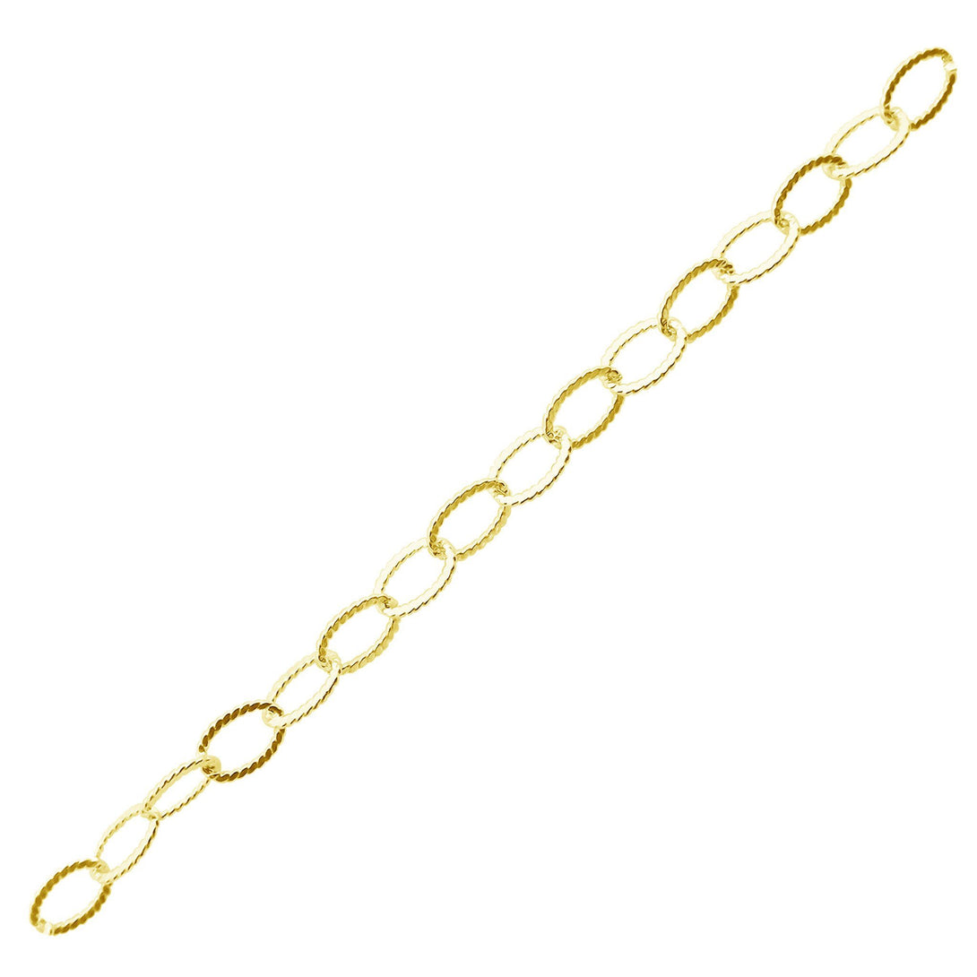 CHG-322-5X3MM-IT 18K Gold Overlay Beading & Extender Chain Beads Bali Designs Inc 