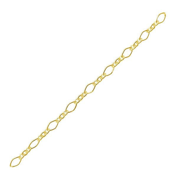CHG-325-5X3MM-IT 18K Gold Overlay Beading & Extender Chain Beads Bali Designs Inc 