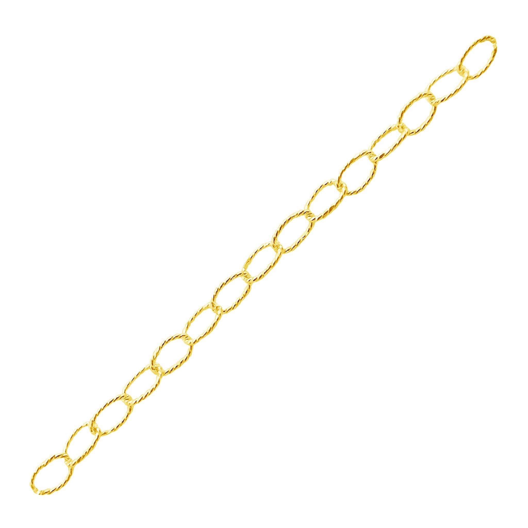 CHG-328-4X3MM-IT 18K Gold Overlay Beading & Extender Chain Beads Bali Designs Inc 