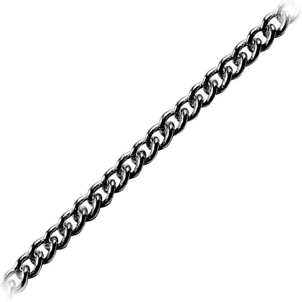 CHR-230-4MM Black Rhodium Overlay Beading & Extender Chain Beads Bali Designs Inc 