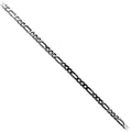 Black Rhodium Overlay Over Copper alternating elongated link chain with polished dark finish, sold per foot for wholesale jewelry manufacturing and professional design use