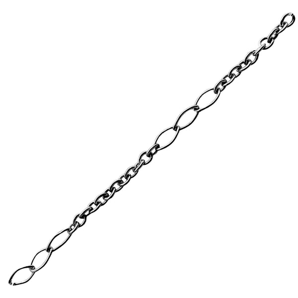 CHR-326-5X3MM-IT Black Rhodium Overlay Beading & Extender Chain Beads Bali Designs Inc 