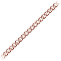 Rose Gold Overlay Over Copper fine curb link chain with tightly connected links designed for wholesale jewelry manufacturing, extender construction, and professional assembly lines