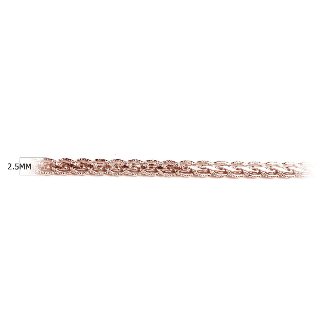 CHRG-280-2.5MM Rose Gold Overlay Beading and Extender Chain Beads Bali Designs Inc 