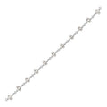 Handcrafted 925 sterling silver crystal nugget bead bracelet with clear gemstone finish made in India
