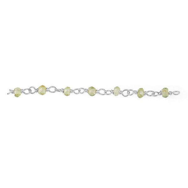 CHS-116-PR Silver Overlay Beading & Extender Peridot Chain Beads Bali Designs Inc 