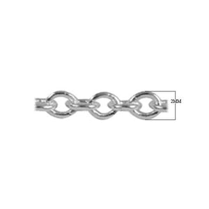 Silver overlay over copper round link chain with polished finish and smooth interconnected links displayed for wholesale jewelry manufacturing and production use