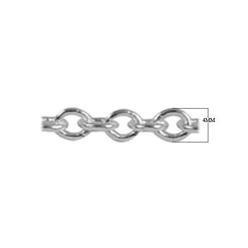 CHSF-103-4MM Silver Overlay Beading & Extender Chain Beads Bali Designs Inc 