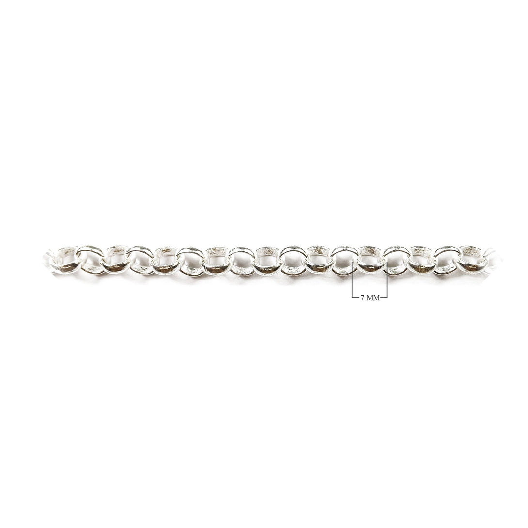 CHSF-103-7MM Silver Overlay Beading & Extender Chain Beads Bali Designs Inc 