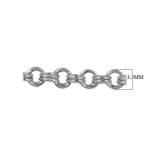 Silver overlay over copper interlinked oval chain with polished finish and closely connected links displayed for wholesale jewelry manufacturing and production use