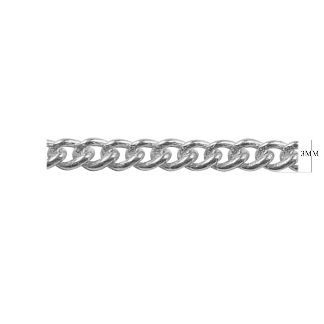 CHSF-230-3MM Silver Overlay Beading & Extender Chain Beads Bali Designs Inc 