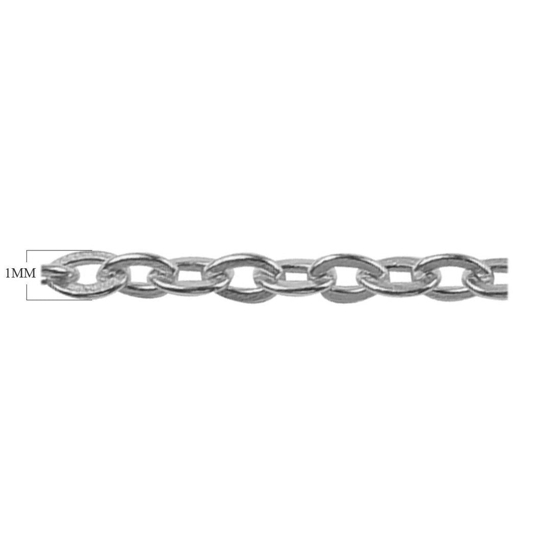 CHSF-232-1MM Silver Overlay Beading & Extender Chain Beads Bali Designs Inc 