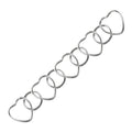 silver overlay over copper heart and round ring beading extender chain with polished finish displayed on white background for wholesale jewelry production use