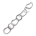 Silver Overlay Over Copper Beading & Extender Chain & Small Ring -22MM Swiril Ring-30MM X 22MM crafted for wholesale jewelry manufacturing with polished artisan metal finish