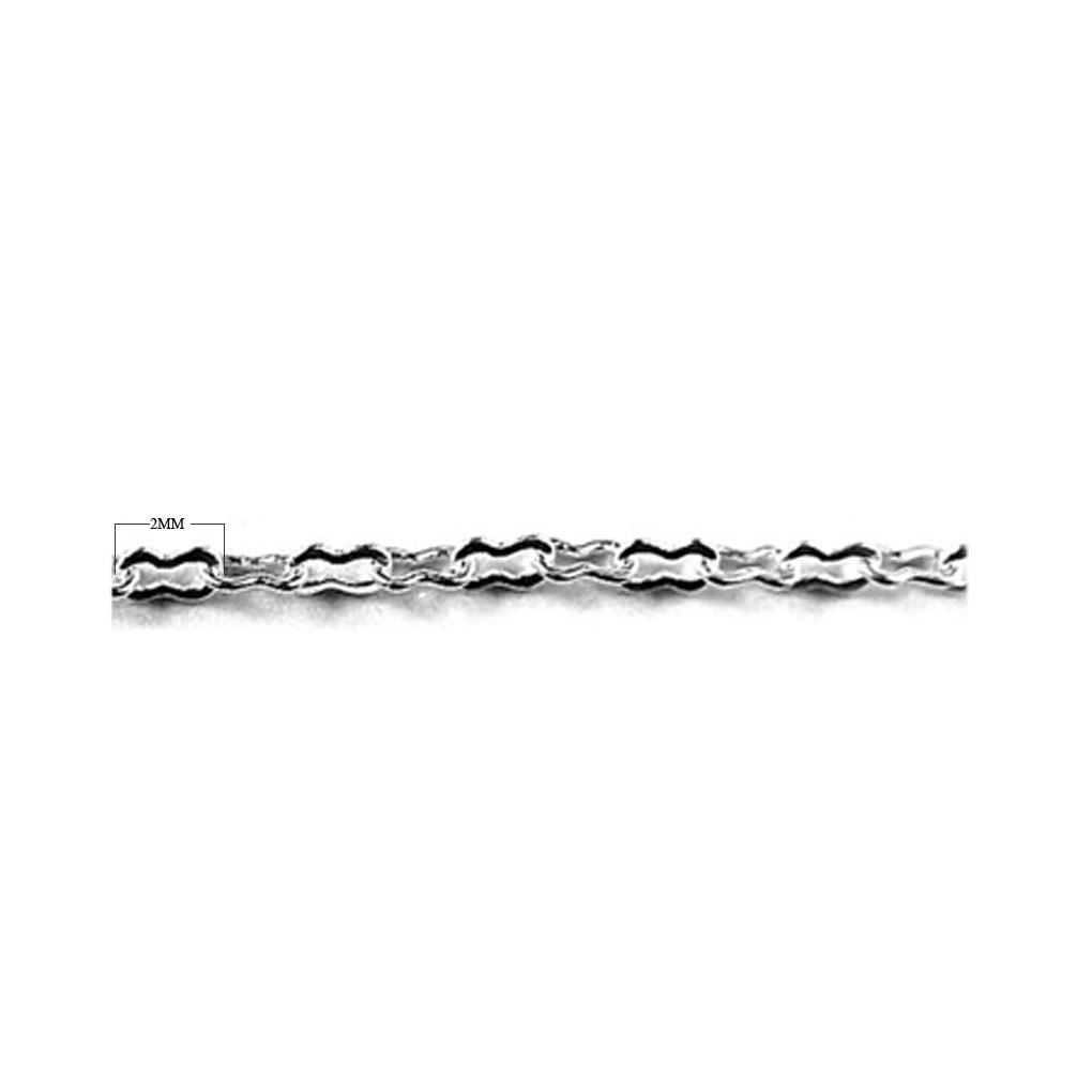 CHSF-270-2MM Silver Overlay Beading & Extender Chain Beads Bali Designs Inc 