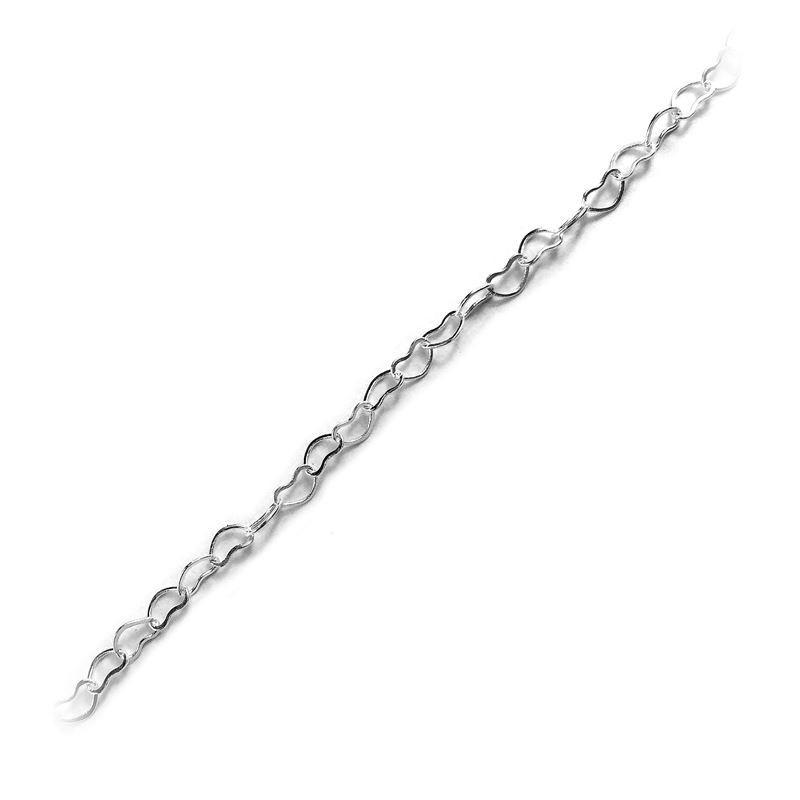 Wholesale compact oval beading and extender chain crafted with silver overlay over copper featuring polished finish and smooth oval link construction