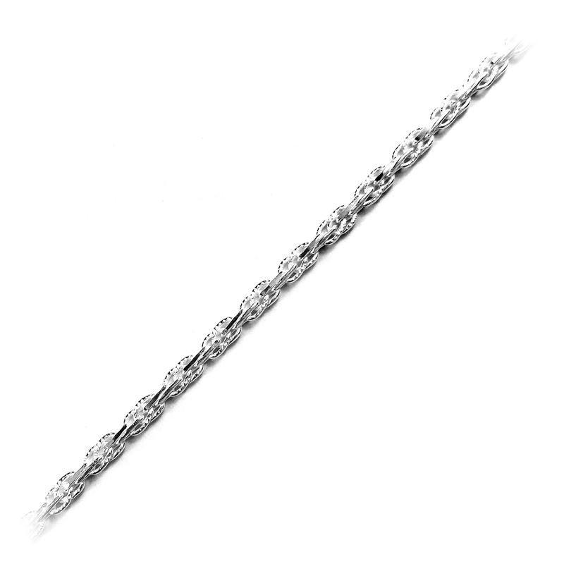 Wholesale fine twisted beading and extender chain crafted with silver overlay over copper featuring polished finish and uniform link structure for jewelry manufacturing