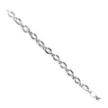 Wholesale smooth oval beading and extender chain crafted with silver overlay over copper featuring polished finish and evenly shaped oval links for jewelry manufacturing