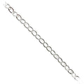 Wholesale medium oval link beading and extender chain crafted with silver overlay over copper featuring polished finish and evenly shaped oval links
