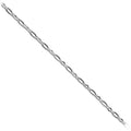 Wholesale slim elongated oval beading and extender chain crafted with silver overlay over copper featuring polished finish and narrow oval link construction