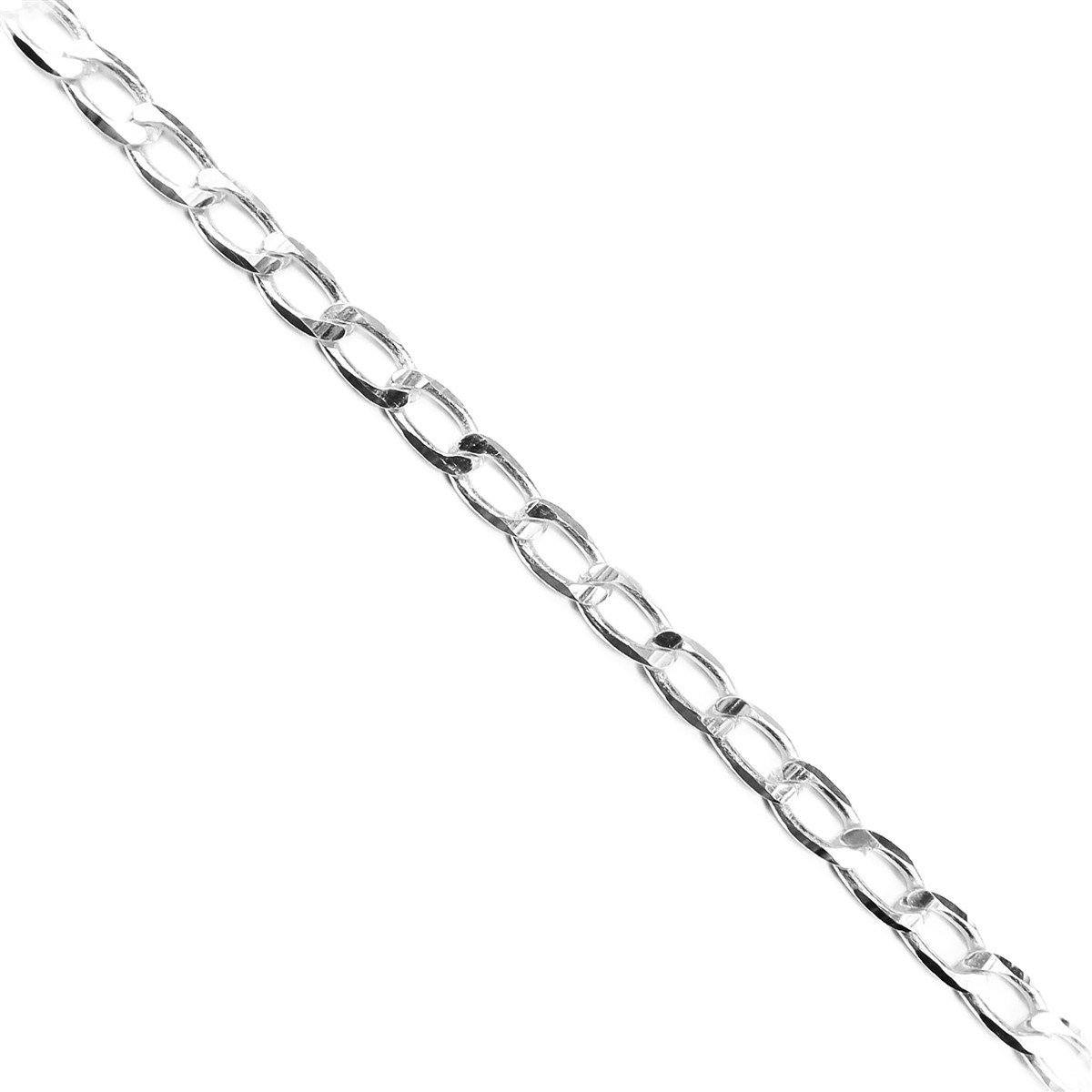 Wholesale elongated oval link beading and extender chain crafted with silver overlay over copper featuring polished finish and long oval-shaped links