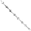 Beading & Extender Chain Cross-8X5MM Heart-5X5MM with silver overlay over copper showing alternating cross and heart motifs in polished chain format
