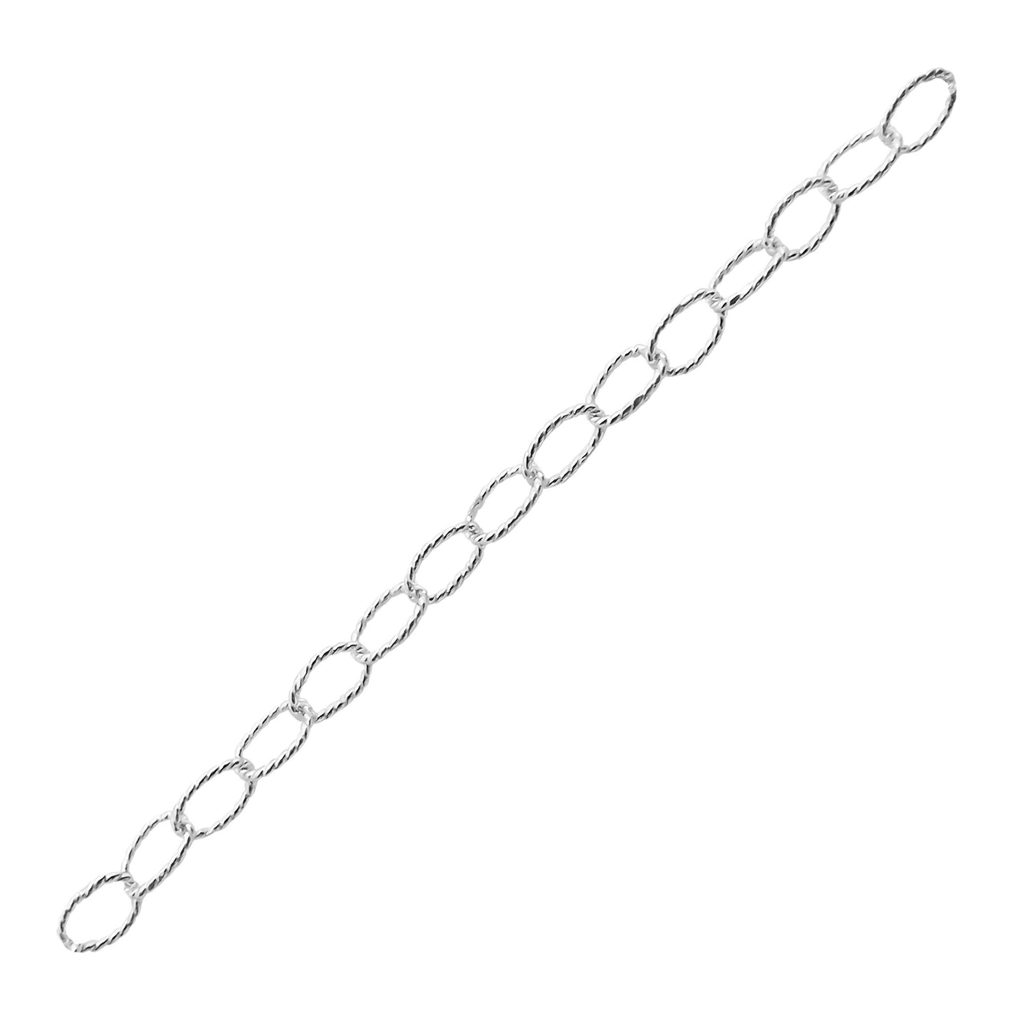 CHSF-328-5X3MM-IT Silver Overlay Beading & Extender Chain Beads Bali Designs Inc 