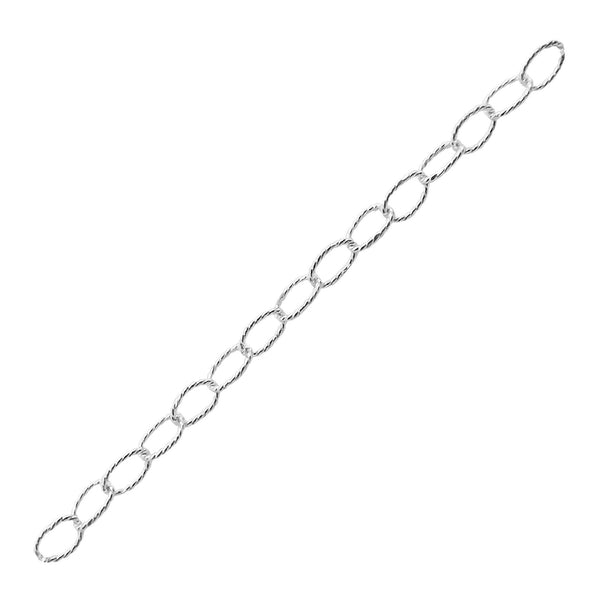 CHSF-328-5X3MM-IT Silver Overlay Beading & Extender Chain Beads Bali Designs Inc 