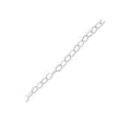 Silver Overlay Over Copper medium oval link beading and extender chain sold as per foot for wholesale jewelry manufacturing and bulk production use