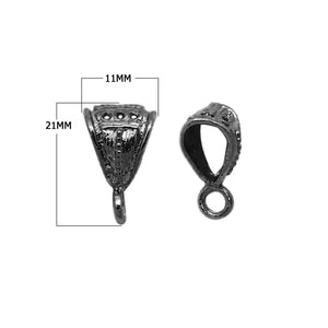 CR-118 Black Rhodium Overlay Pendant Bail Beads Bali Designs Inc 