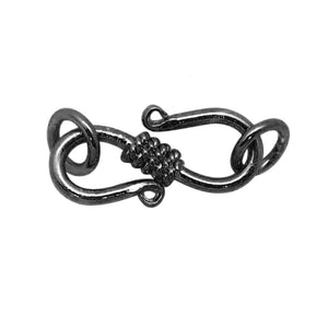 CR-123 Black Rhodium Overlay ''S'' Hook Beads Bali Designs Inc 