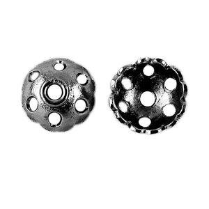 CR-135 Black Rhodium Overlay Bead Cap Beads Bali Designs Inc 