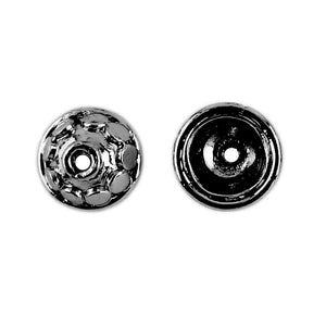 CR-139 Black Rhodium Overlay Bead Cap Beads Bali Designs Inc 