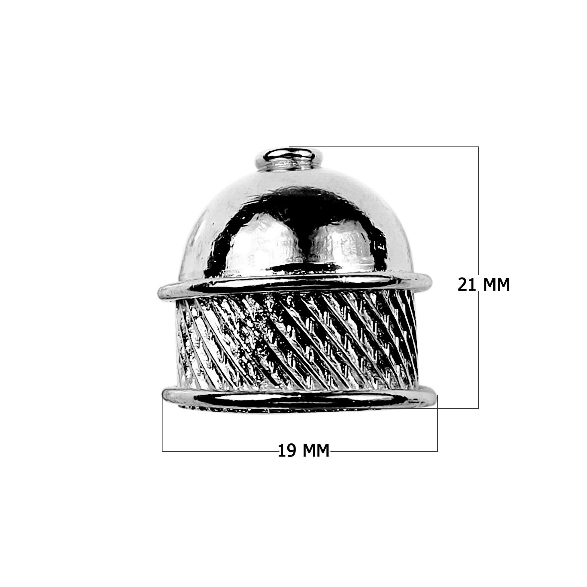 CR-204 Black Rhodium Overlay End Cap Beads Bali Designs Inc 