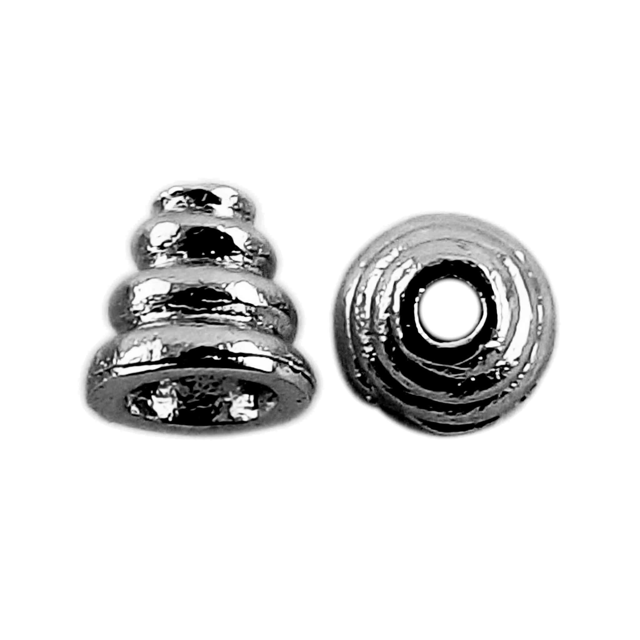10 Pcs 16X10mm Bali Cone Cap End Bead Antique Silver Plated as-773 10 Pcs 16X10mm Bali Cone Cap End Bead Antique Silver Plated as-773