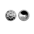 Black Rhodium Overlay Over Copper handcrafted dome bead cap jewelry component from India
