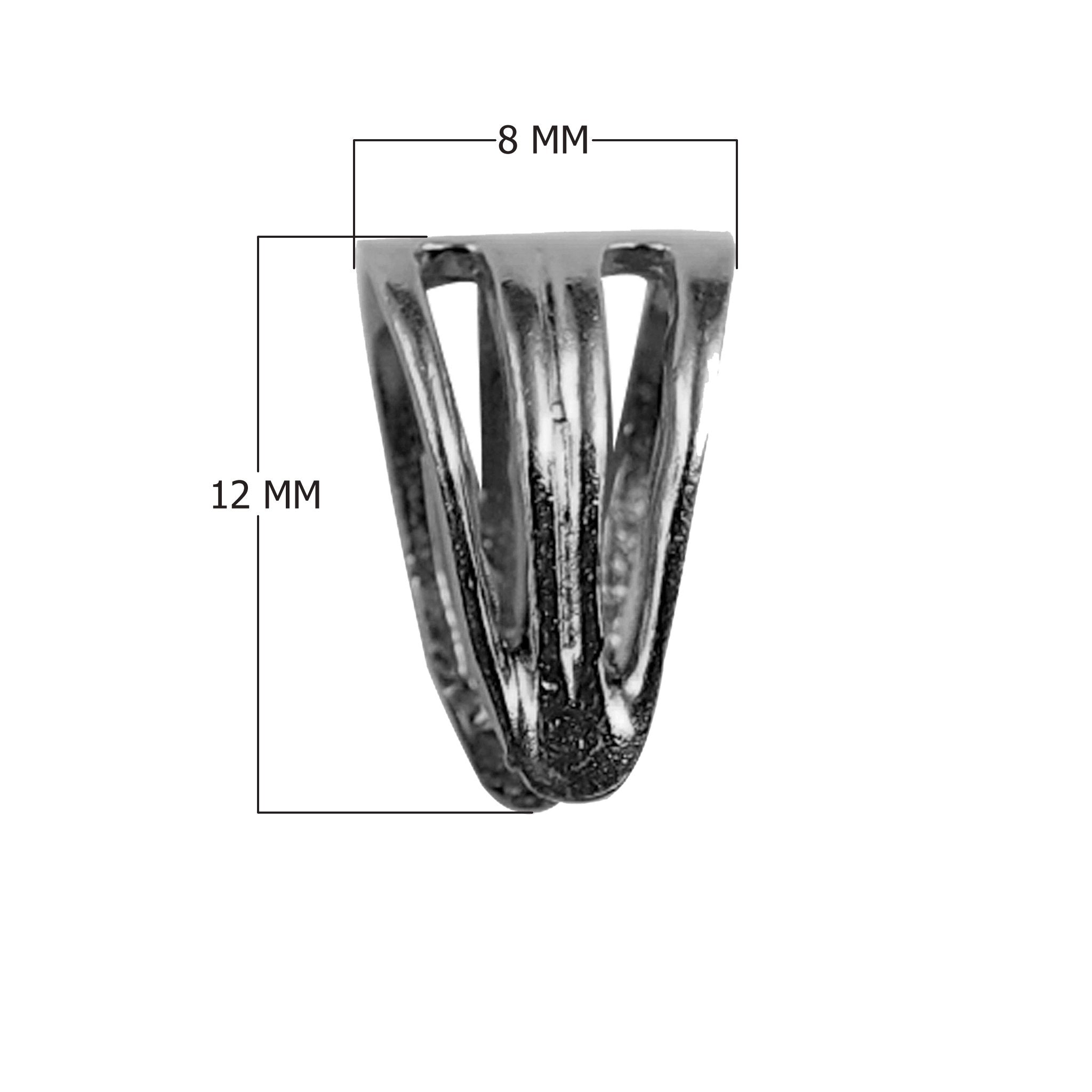 CR-251 Black Rhodium Overlay Pendant Bail Beads Bali Designs Inc 