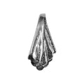 Black Rhodium Overlay Over Copper fluted pendant bail handcrafted in India for jewelry making