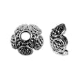 CR-267 Black Rhodium Overlay Bead Cap Beads Bali Designs Inc 