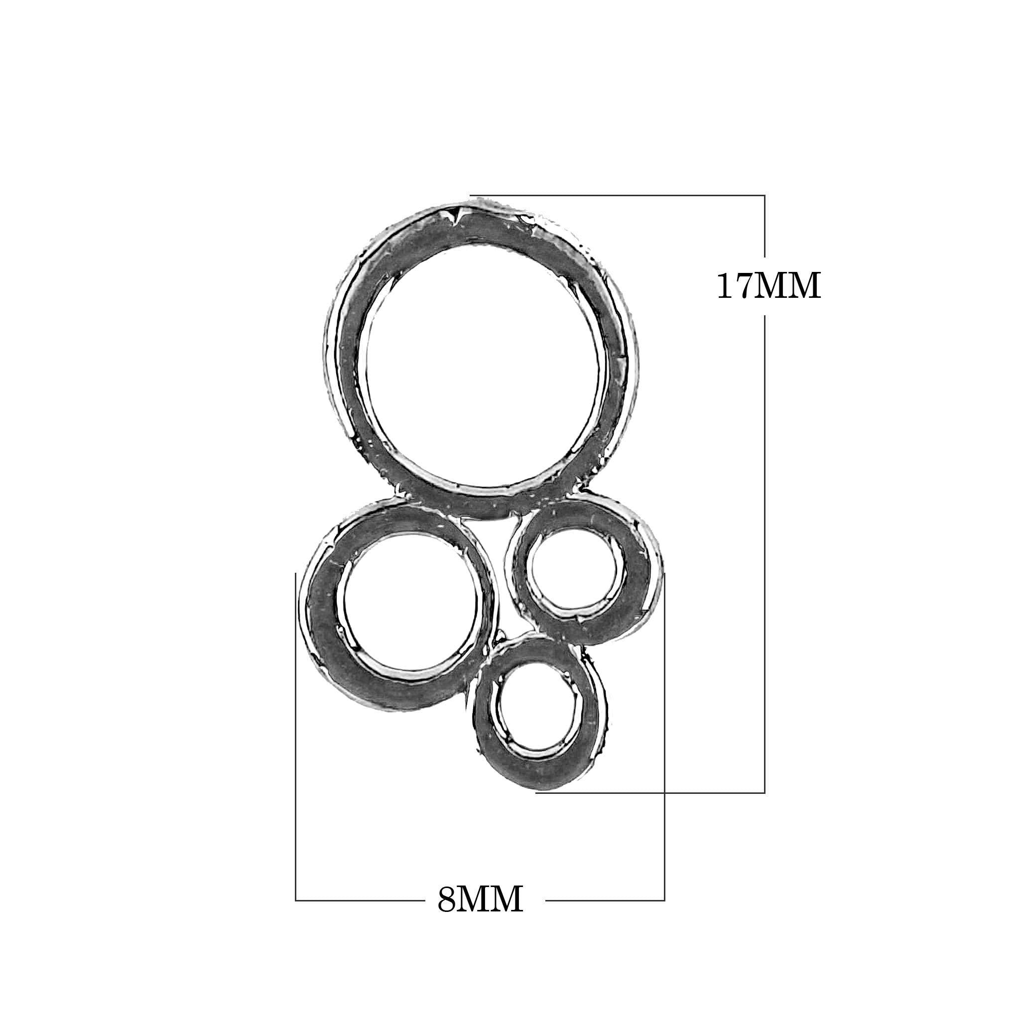 CR-274 Black Rhodium Overlay Charm Beads Bali Designs Inc 